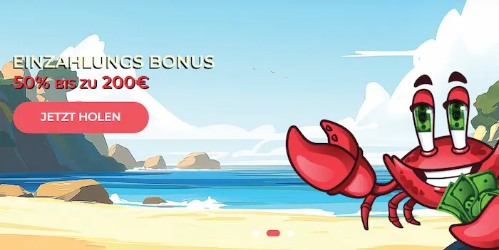 CrabSlots Casino bonus