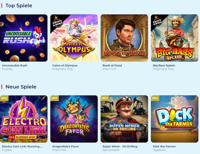 CrabSlots Casino spiele
